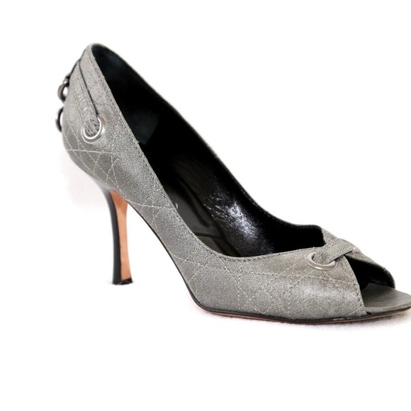 Dior Shoes Dior Gray Cannage Escarpin Heels Poshmark
